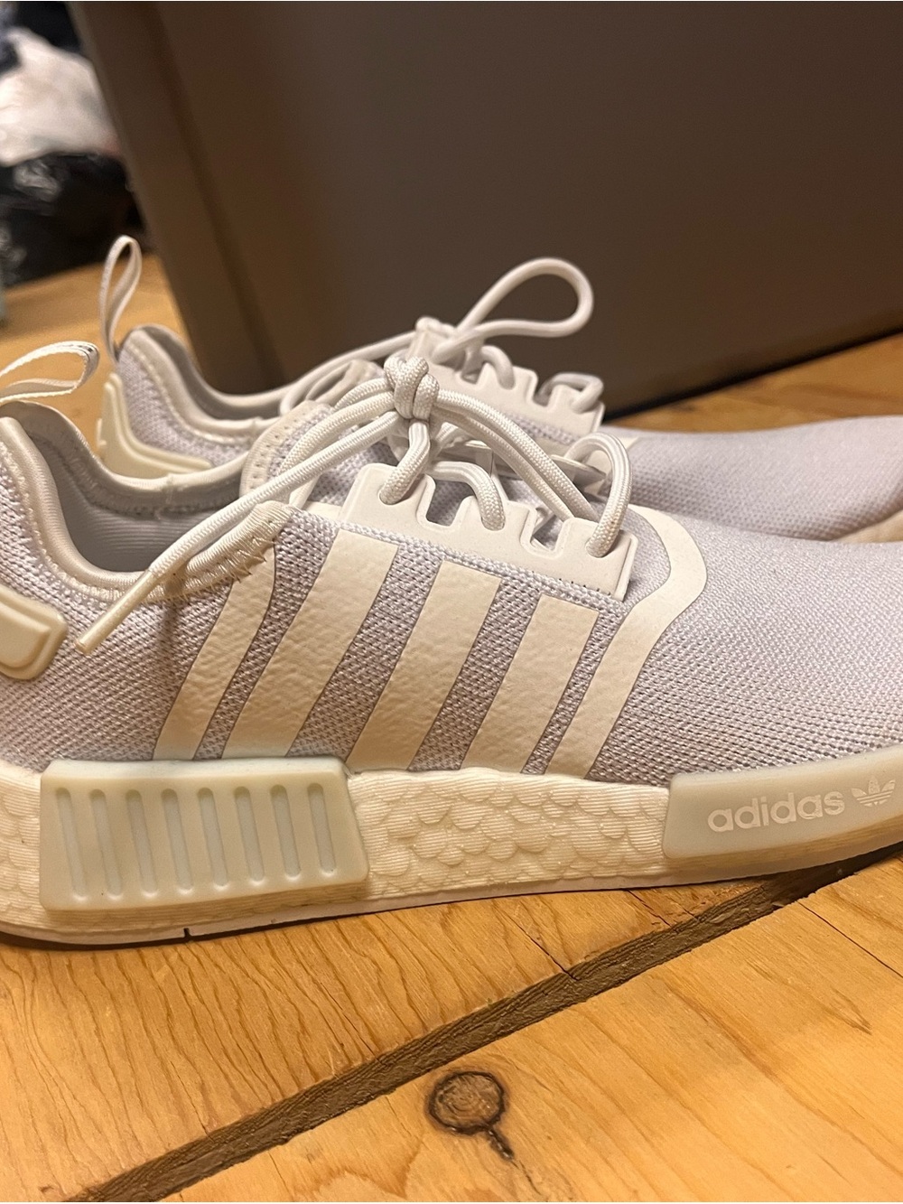 adidas Women's Sneakers in Light Gray and White Neutral Tones